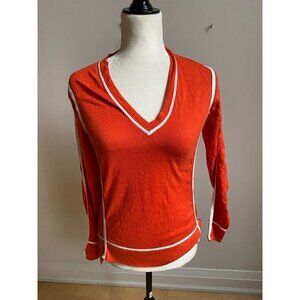 Michael Kors vneck orange Sweater women sz Xsmall